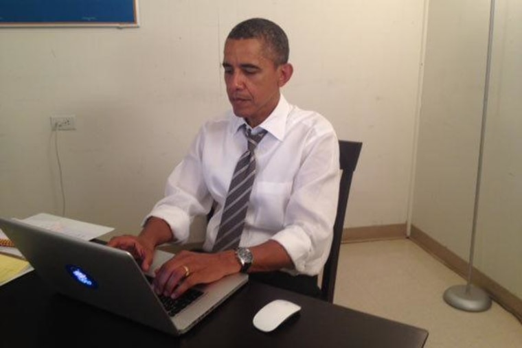 President Obama's Reddit verification photo.