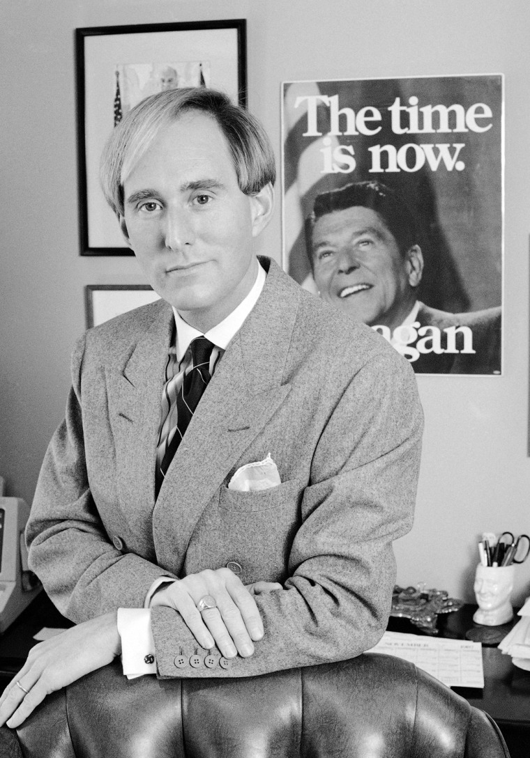 Roger Stone, shown in his Washington D.C. office in 1987.