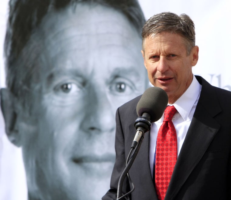 Former New Mexico Gov. Gary Johnson, who failed to win the GOP presidential nomination, is now running as the Libertarian candidate.