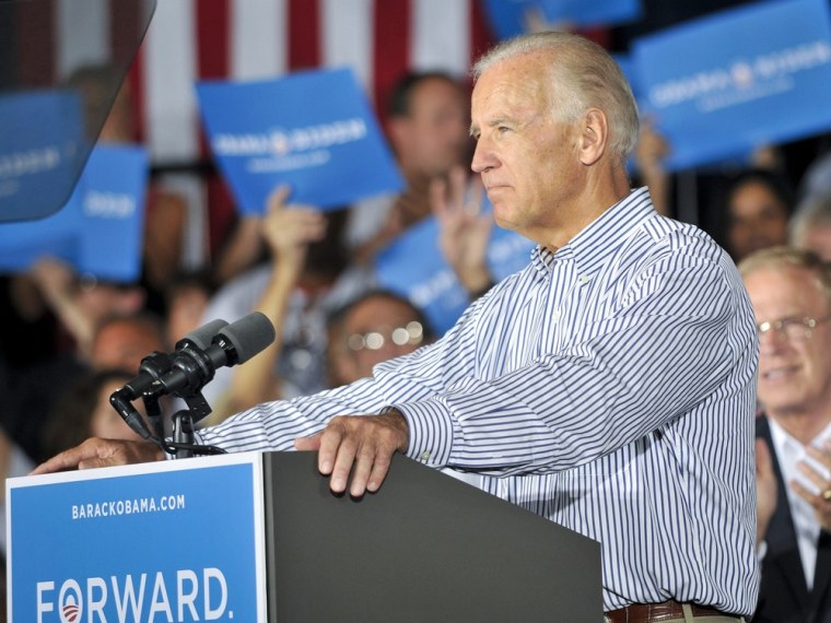 Vice President Joe Biden speaks during a campaign stop at the United Auto Workers Local 1714 Union Hall, Friday, Aug. 31, in Lordstown, Ohio.