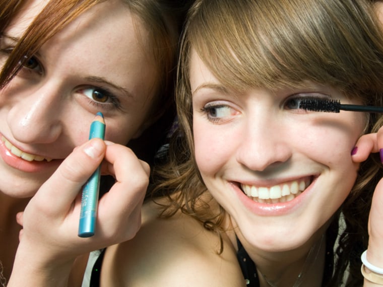 Aqua eyeliner, that staple of high school girls' bathrooms.