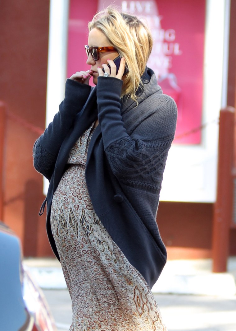 A very pregnant Kate Hudson in Los Angeles recently.