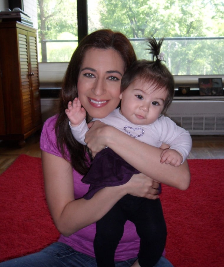 Cindi Avila, shown here with her daughter Alexia, got through her pregnancy (and her needle phobia) with a little help from reality TV.