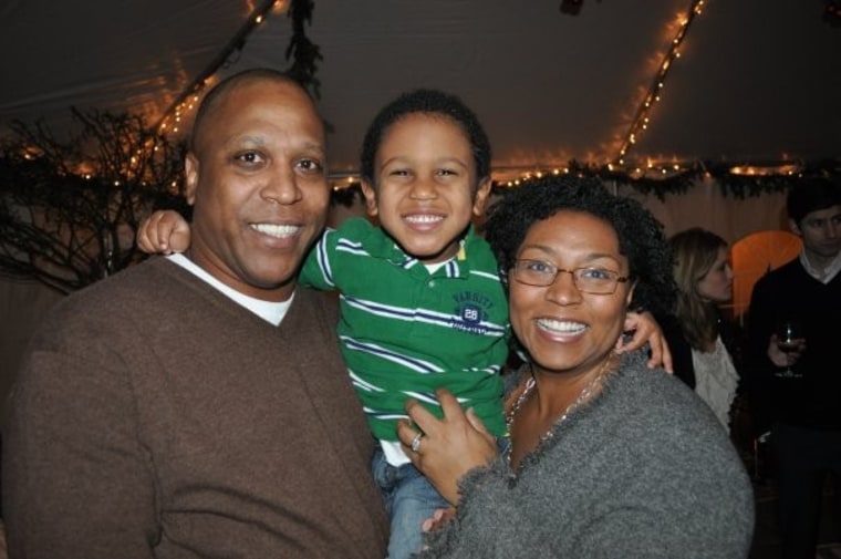 Dee Dee Thomas, her son Charles and her husband.