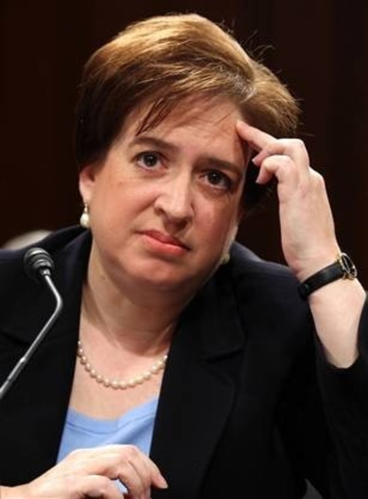 Elena Kagan, pictured here, Sonia Sotomayor and Harriet Miers were all single and without children when they were nominated to the Supreme Court