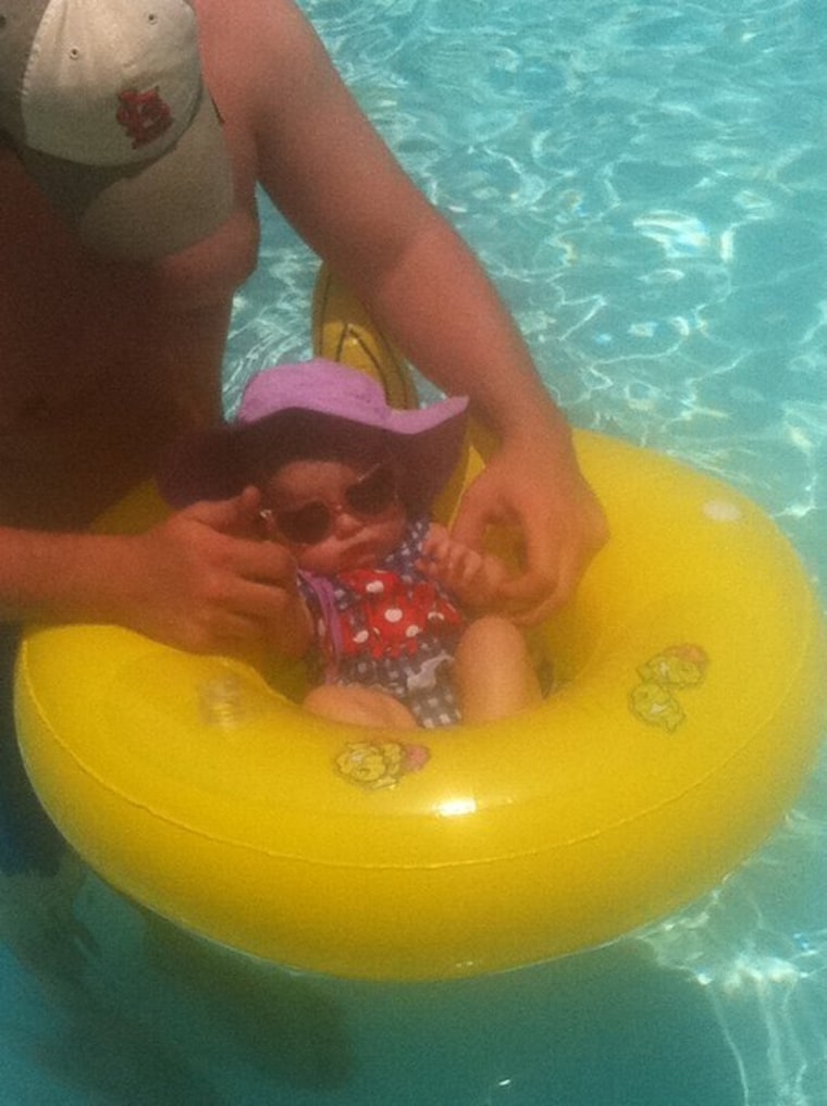 I'm busy relaxing in the pool. School can wait. (This little one has a few years of waiting.).
