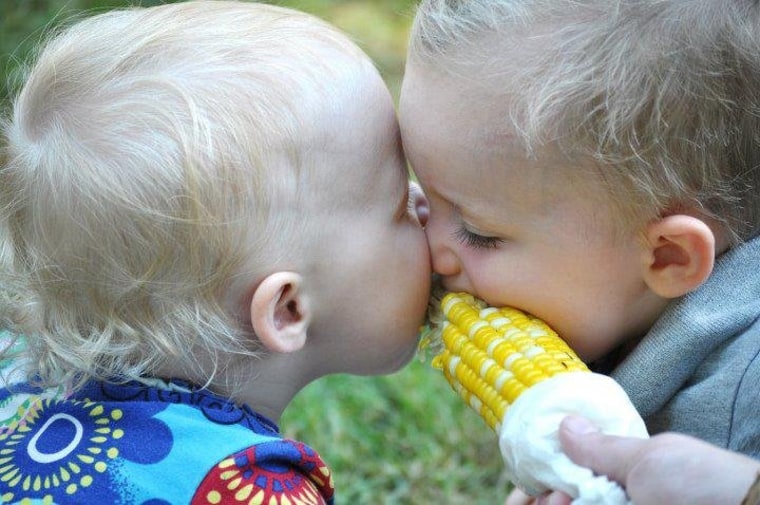 Love at first corn! Corn Days, Long Lake, Minn.