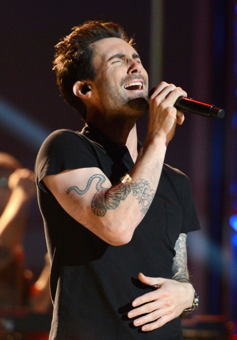 Adam Levine of Maroon 5 onstage at The GRAMMY Nominations Concert Live! held at Bridgestone Arena in Nashville, Tenn., on Dec. 5.