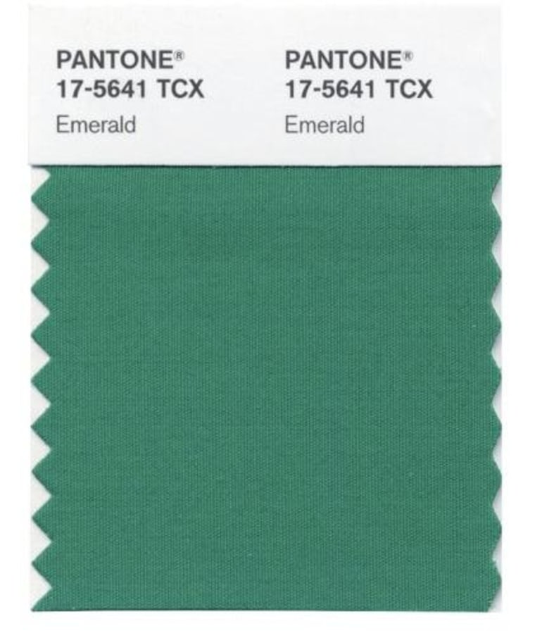 Emerald, \"the color of prosperity,\" has been selected as Pantone's 2013 Color of the Year.