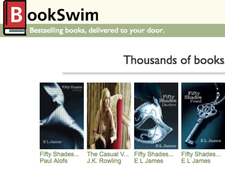Part of BookSwim's website