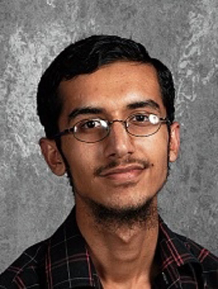 Mohammed Khalid is seen in his 2011 high school yearbook senior portrait, from Mount Hebron High School in Ellicott City, Md.