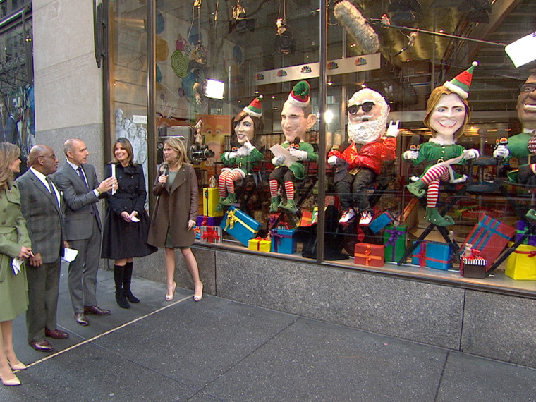 The anchors came face to face with their holiday doppelgangers on Tuesday.