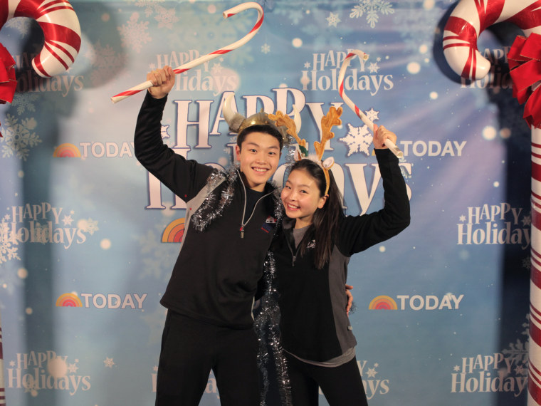 American ice dancers Maia and Alex Shibutani pair up for the camera.