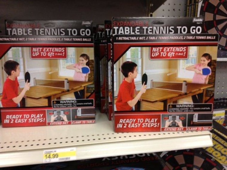 Cost-to-fun ratio, this ping-pong net that attaches to any surface under six feet wide is the best deal in the store.