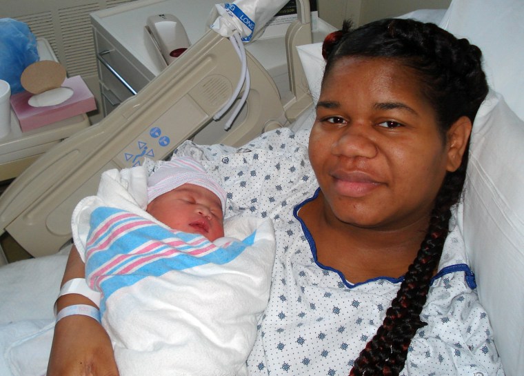 Cierra Smith and daughter Forever Cierra Cotrice Smith, who was born at 12:12 on 12-12-12.