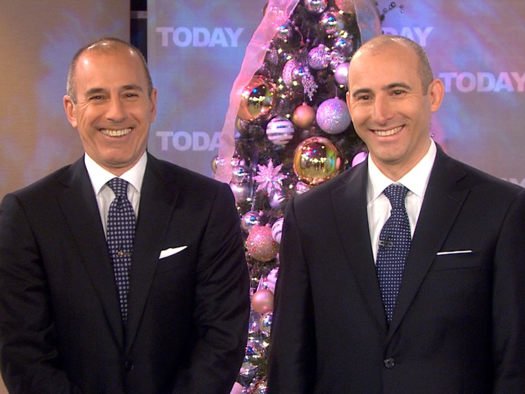 Matt Lauer, left, and Matt Rustemeyer, right, of Bloomington, IL.