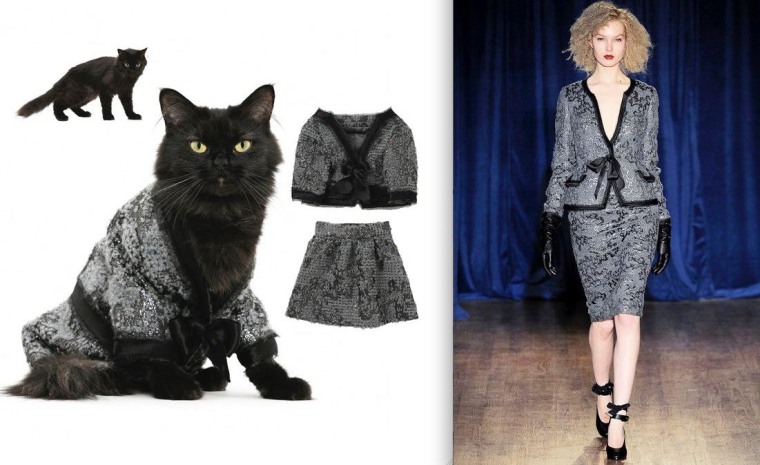 ViVi wore this 'lurex boucle' jacket and skirt for the month of September in the 2011 Cat Calendar.