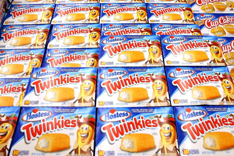 Hostess Twinkies are offered for sale at a Jewel-Osco grocery store on December 11, 2012 in Chicago, Illinois. Bankrupt Hostess has received as many a...