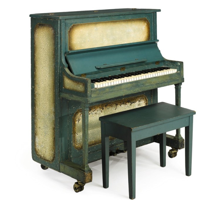 This photo provided by Sotheby's shows the piano used in the movie