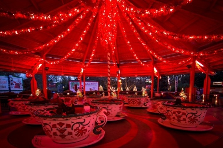 Peppermint Twist teacups ride at Busch Gardens Williamsburg.