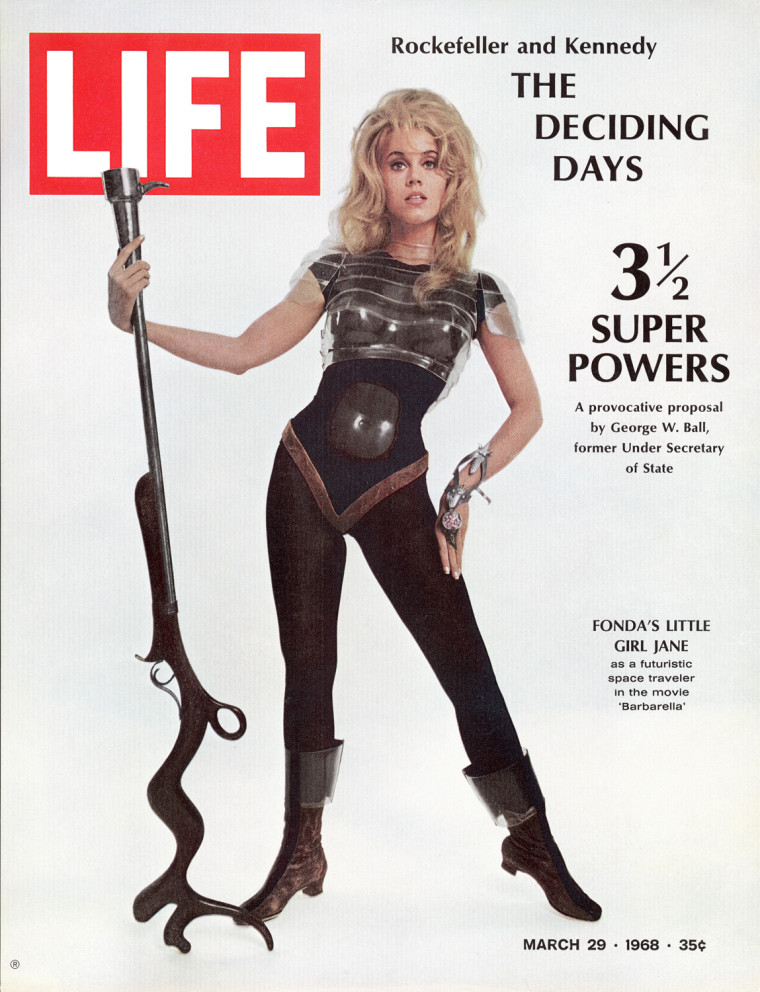 Jane Fonda as Barbarella on the cover of Life magazine in 1968.