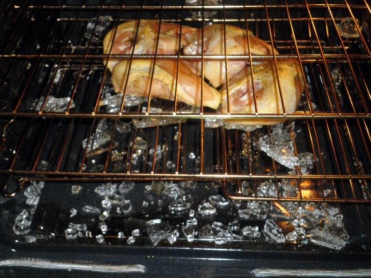 Laura Lowe, 47, of Evans, Ga., said her chicken dinner was ruined last December when the glass baking pan she was using shattered suddenly inside her oven.