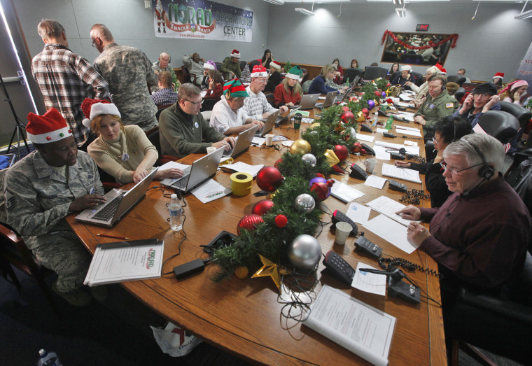 Inside NORAD's Command Center As Santa Trackers Follow Santa's Progress