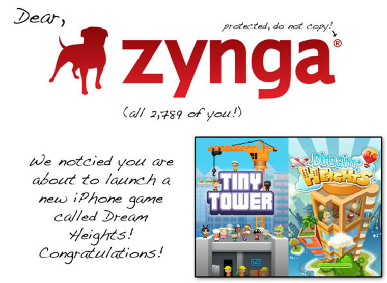 The opening of Ian Marsh's open letter to Zynga.