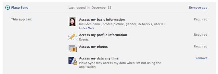 Removing permissions after installation on Facebook