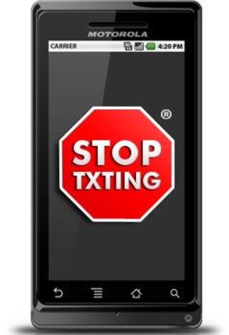 An illustration of the StopTxting app