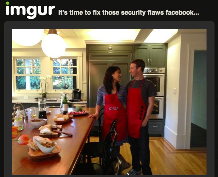 Private photos belonging to Facebook founder and CEO Mark Zuckerberg were revealed as a result of a recent glitch in the system used to report inappropriate images on the social network. They got attention after being uploaded to photo-sharing service Imgur.