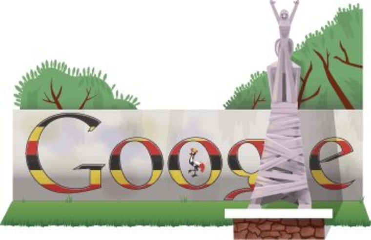 Uganda Independence Day Google doodle on Oct.9