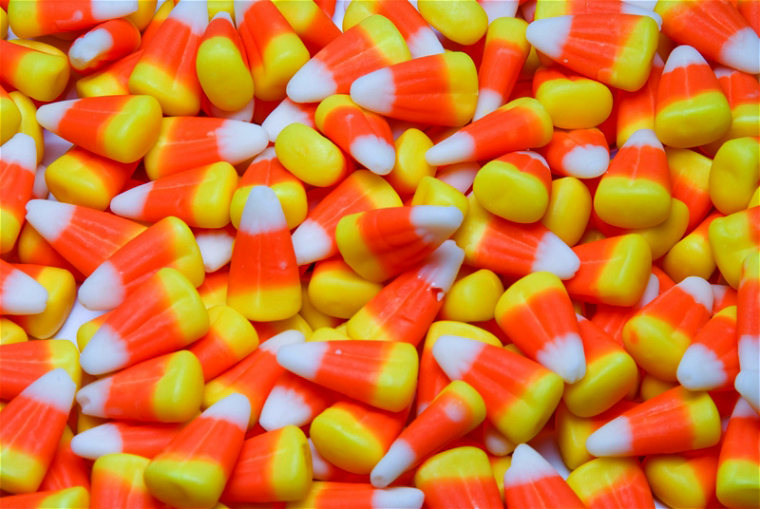 A pile of the Halloween favorite known as candy corn. sugar, health, carbohydrates, fat, color, stock, msnbc stock photography, orange, halloween, holidays, fall,