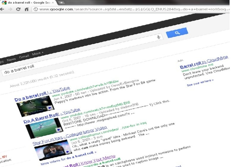 Do a Barrel Roll: Google Easter Egg [Video]