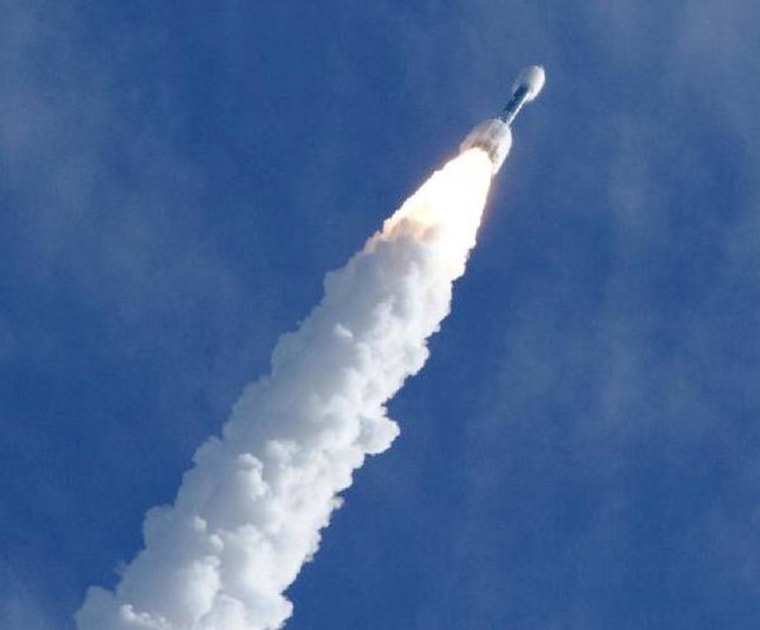 A Delta 2 Heavy rocket rises from Cape Canaveral Air Force Station in Florida in September, carrying the twin GRAIL spacecraft toward the moon. Scientists say bacteria could turn urine into rocket fuel for future trips beyond Earth orbit.