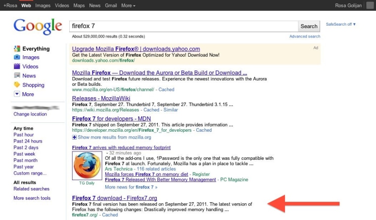 what is the latest version of firefox for windows 7