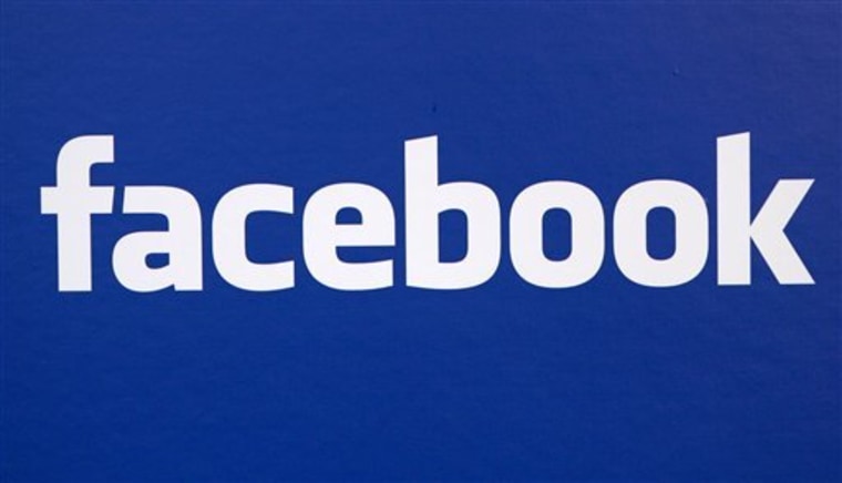 ** FILE ** The Facebook logo is displayed at a news conference in New York in this November 6, 2007 file photo. A new application is aiming to inject more commerce into the social playground by paying Facebook members who help make sales to their friends. (AP Photo/Craig Ruttle, file)