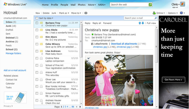 Download MSN Hotmail - Byte Size (Windows) - My Abandonware