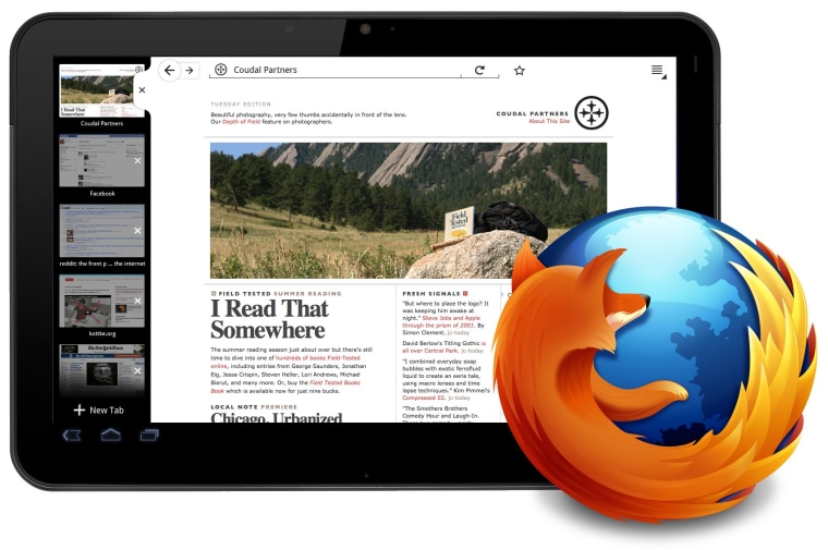 Mozilla Firefox for tablets: a work in progress