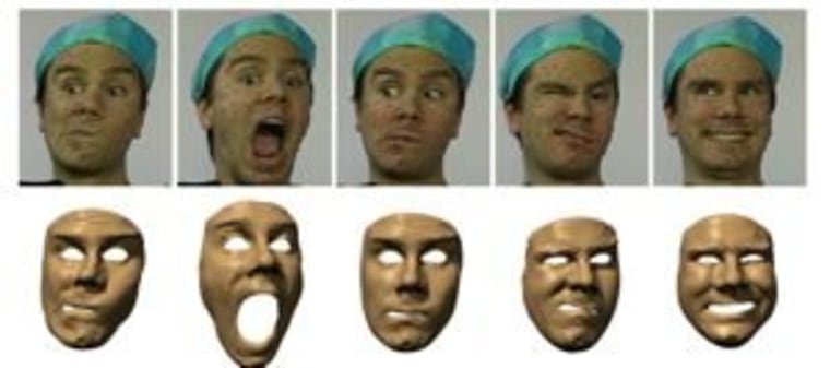 Microsoft's system picks up the complex nuances of an actor's facial expressions.