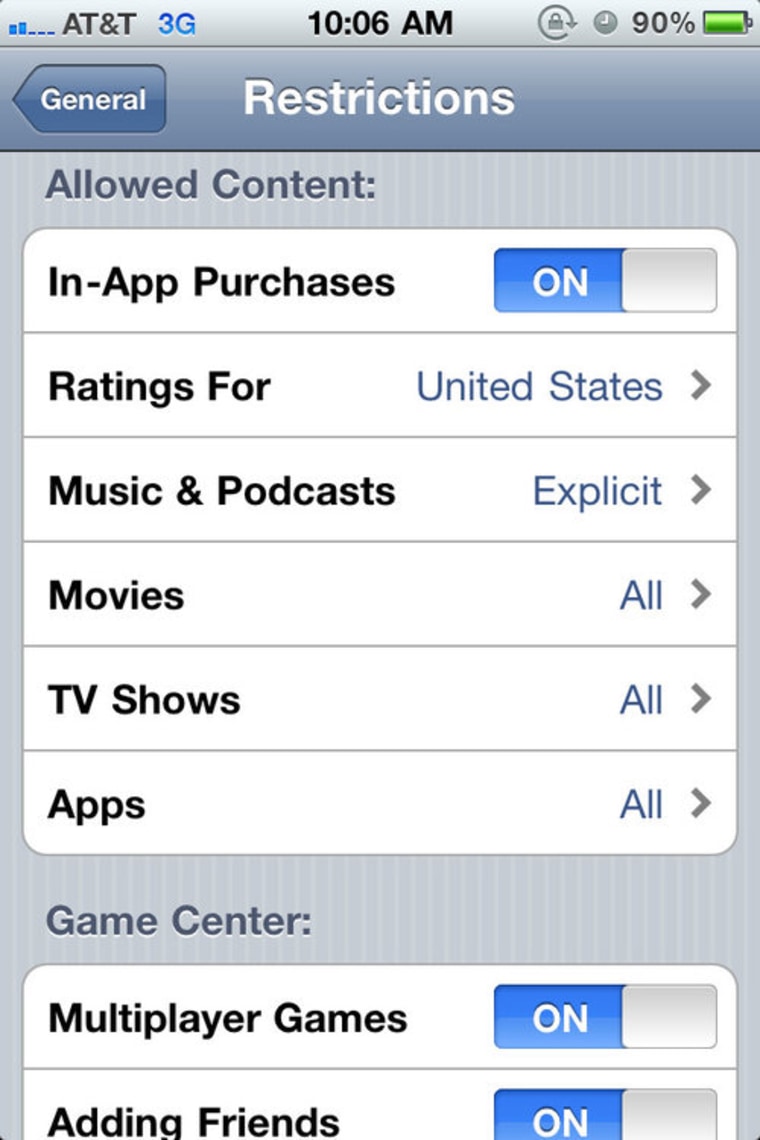 iOS devices do have parental controls which can be used to turn off in-app purchases entirely.