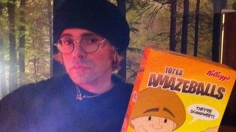 Tim Burgess tweeted a photo of himself posing with the new cereal.