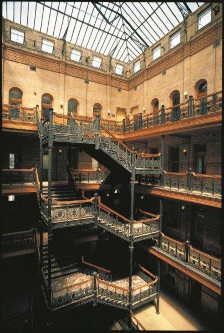 The Bradbury Building, at 304 S. Broadway in Los Angeles, was showcased in \"The Artist.\"