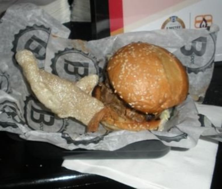 People's Choice winner, the Porky Burger, courtesy of chef Michael Symon.