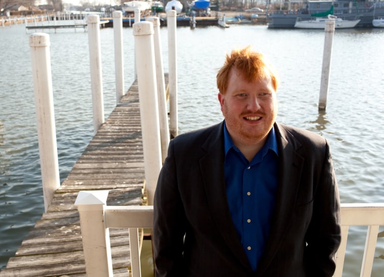 Sunday, February 26, 2012, in St. Clair Shores, MI (John Makely / msnbc.com) Michigan Republican primary voter Jared Maynard is backing Mitt Romney on Feb. 28.