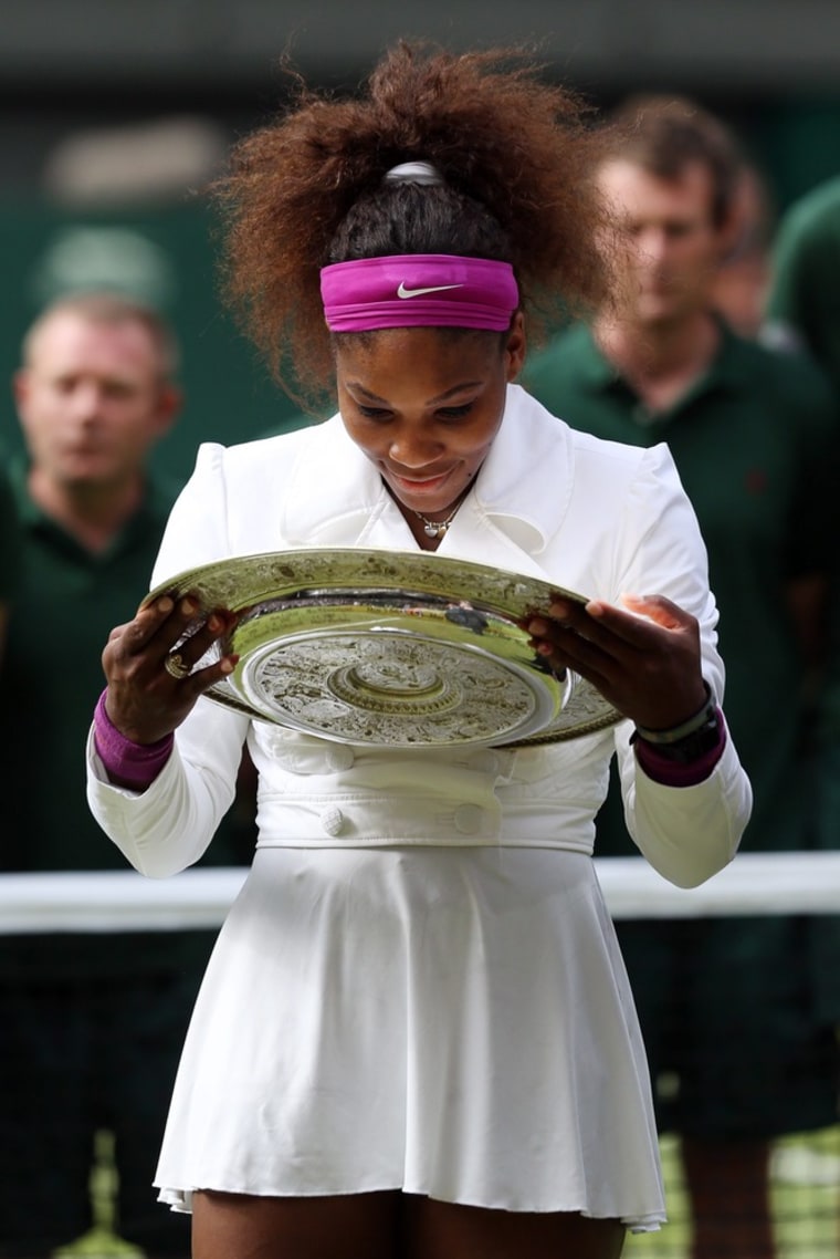 Thrilled to win Serena Williams victorious at Wimbledon