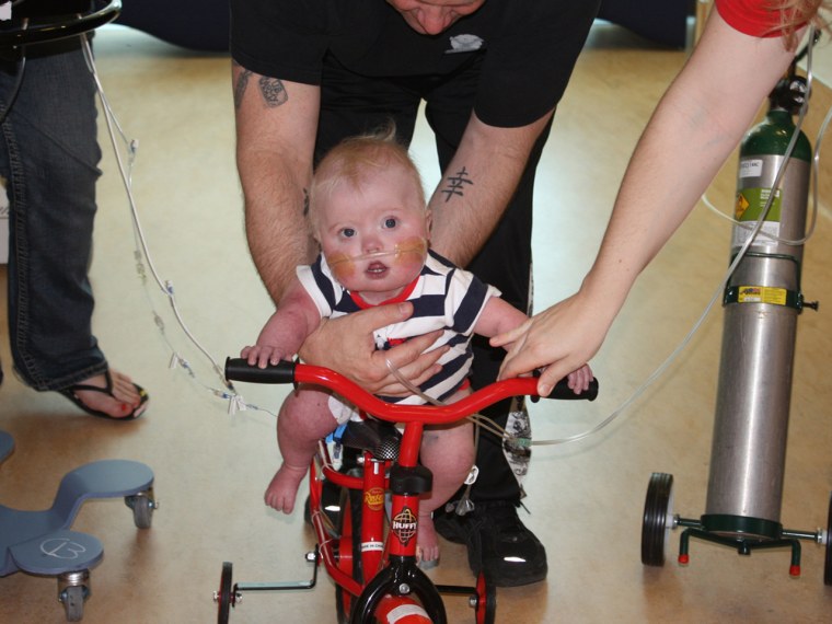 Ryan takes his first bike ride.