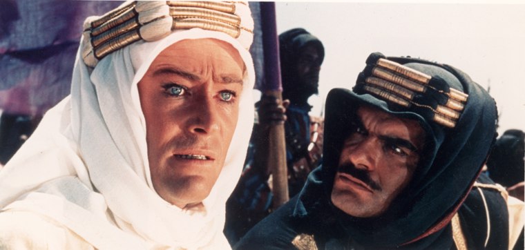 Peter O'Toole and Omar Sharif in 1962's \"Lawrence of Arabia.\"