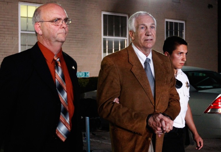 Jerry Sandusky was found guilty on 45 of 48 counts for the sexual abuse of 10 boys over a 15-year period.