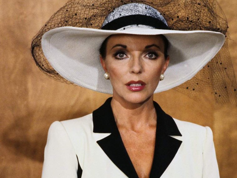 Joan Collins sported some serious shoulder pads in \"Dynasty.\"
